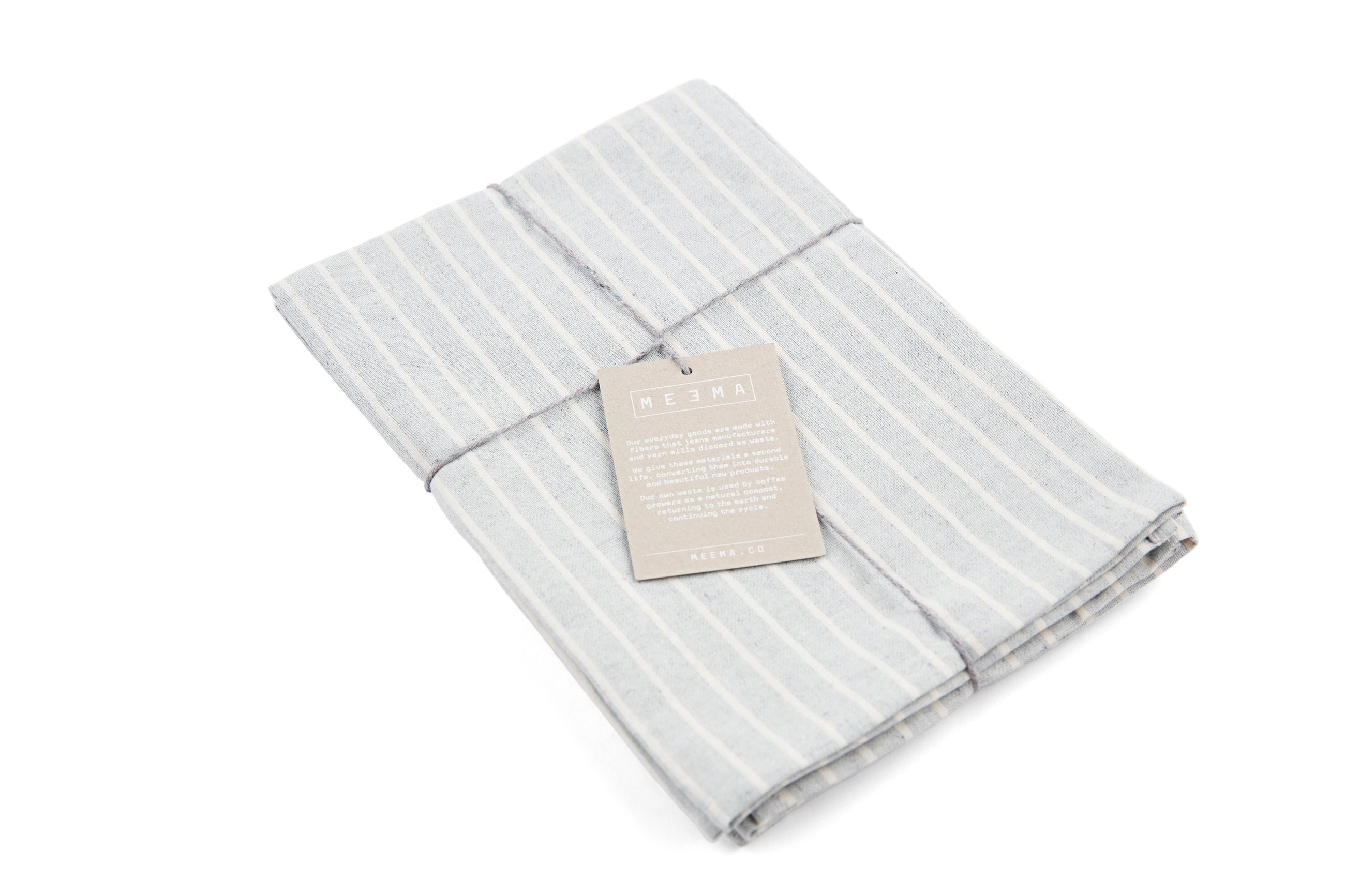 Servilletas a rayas Heritage | Azul polvoriento | Talla 8
