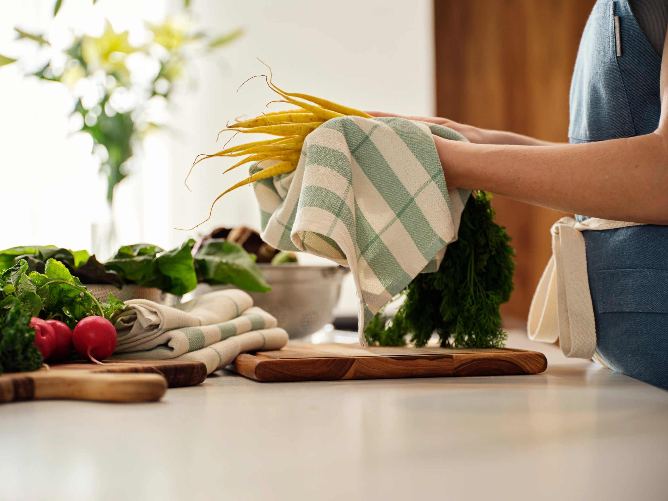 Toallas de cocina minimalistas | Verde talla 4