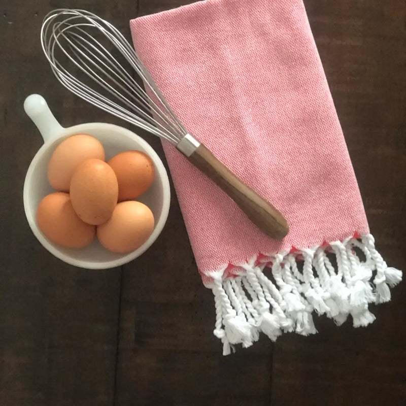 Solid Red Turkish Hand Towel