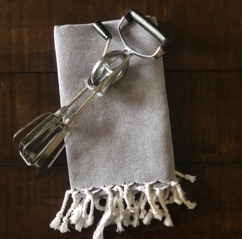 Solid Charcoal Turkish Hand Towel