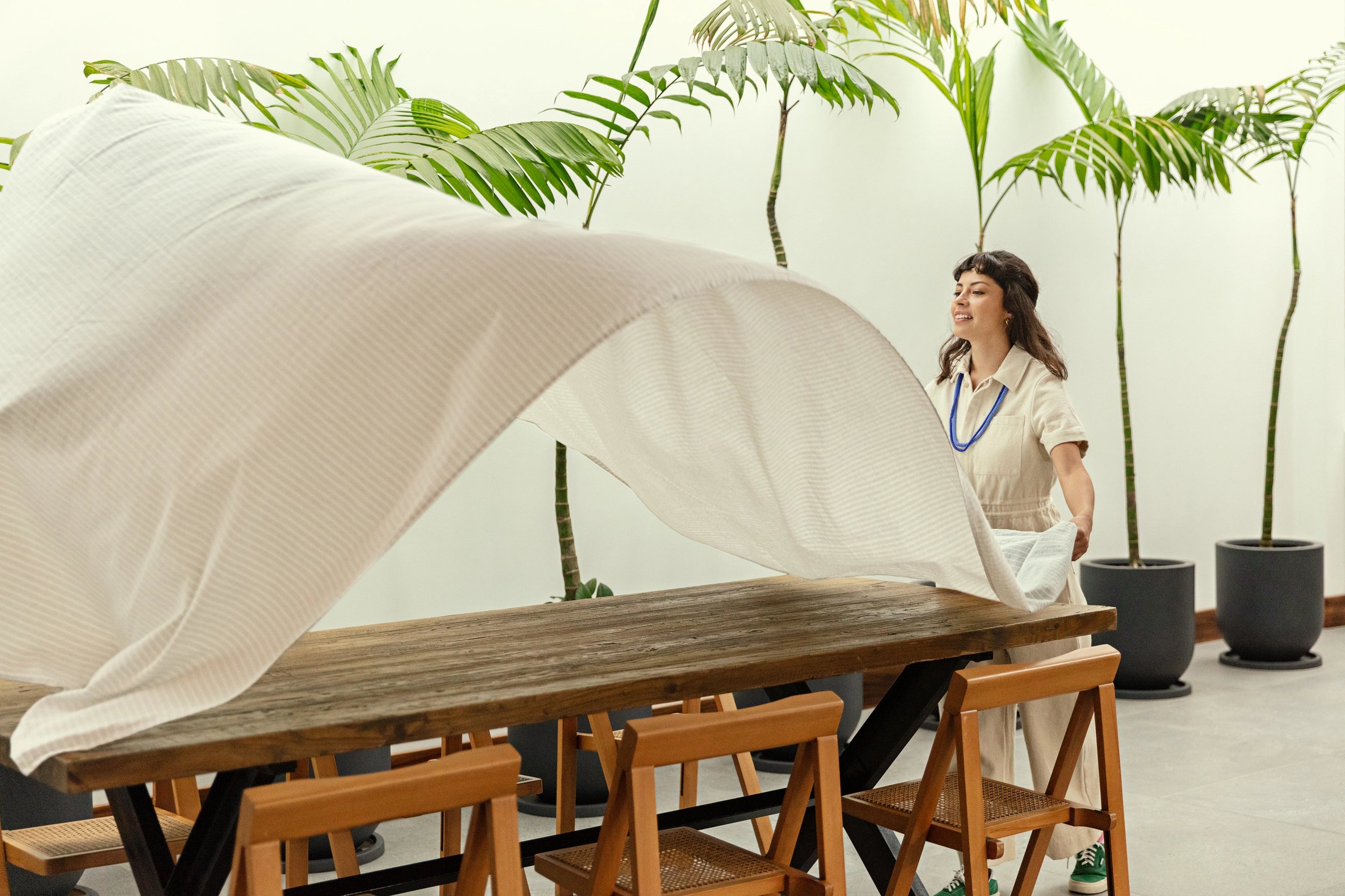 Heritage Stripe Tablecloth | Neutral | 60"x120"