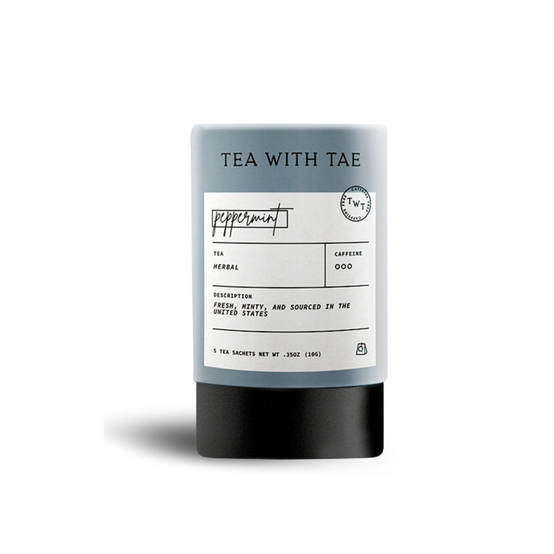 Peppermint Herbal Mini Tea Tube (5 Tea Bags)