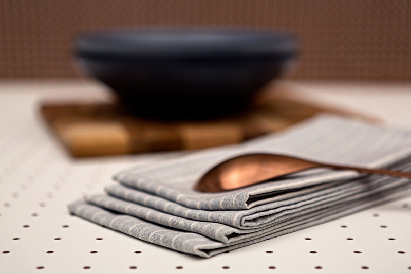 Heritage Stripe Napkins | Dusty Blue | S/8