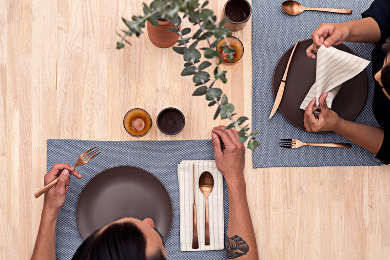 Modern Rustic Placemats | Blue Denim S/4