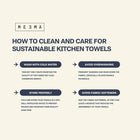 Toallas de cocina minimalistas | Azul talla 4