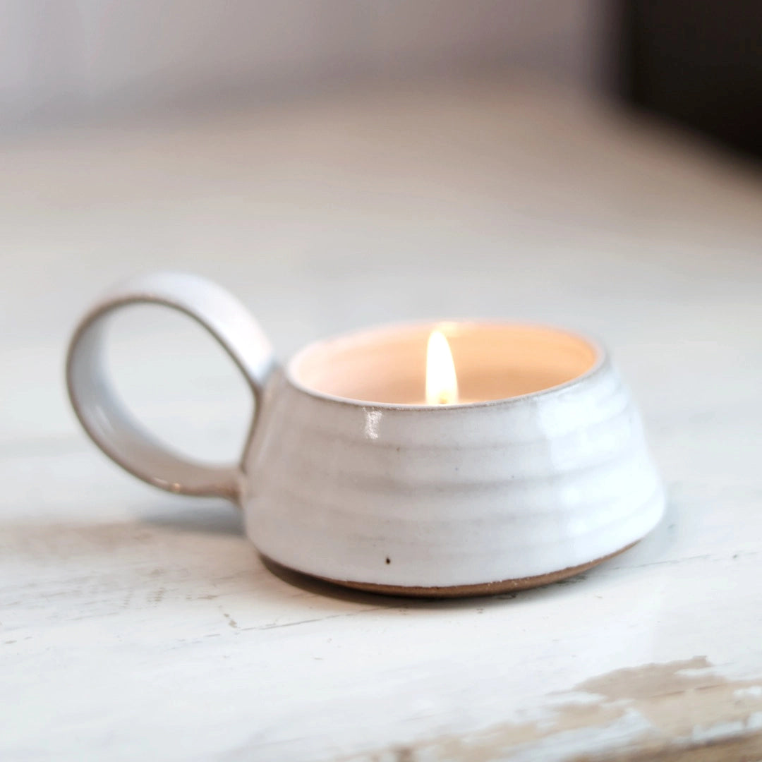 Tea Light Candle Holder - Off-White