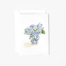 Mini tarjeta de notas de hortensias 