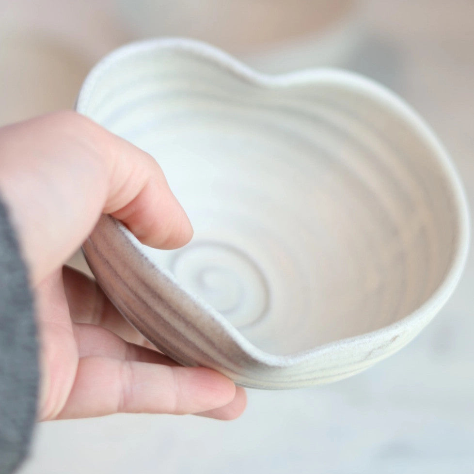 Handmade Heart Bowl - Cream