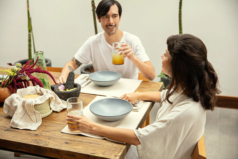 Modern Rustic Placemats | Natural Denim S/4