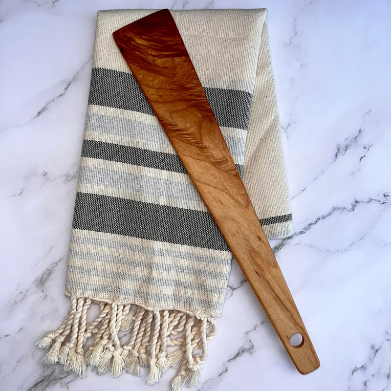 Gray on Gray Stripe Turkish Hand Towel