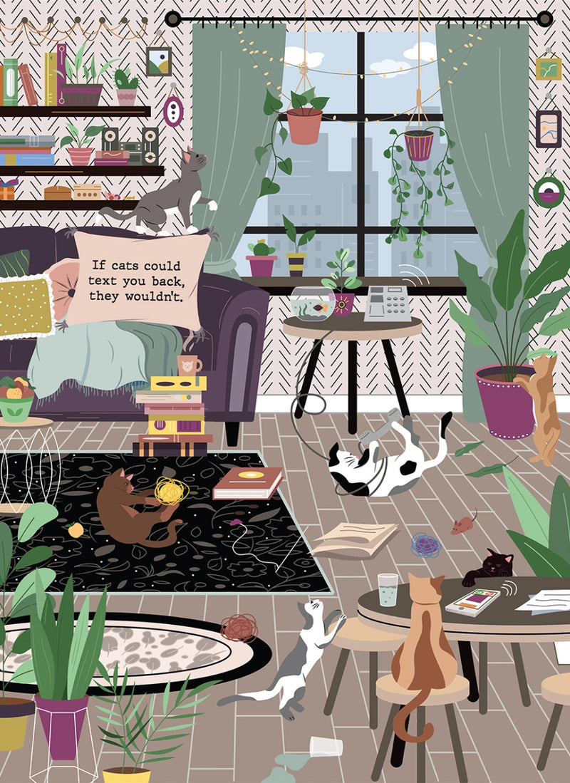 If Cats Could Text You Back, They Wouldn't - 1,000 Piece Jigsaw Puzzle