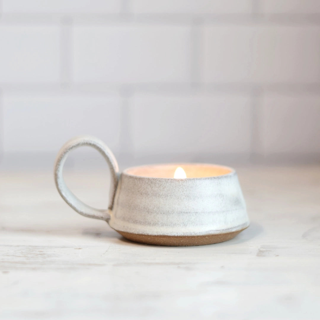 Tea Light Candle Holder - Off-White
