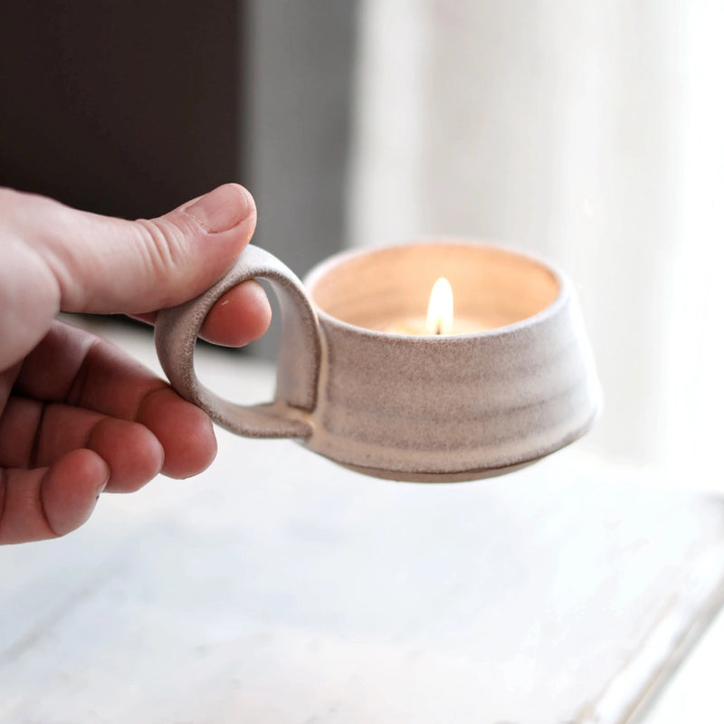 Tea Light Candle Holder - Off-White