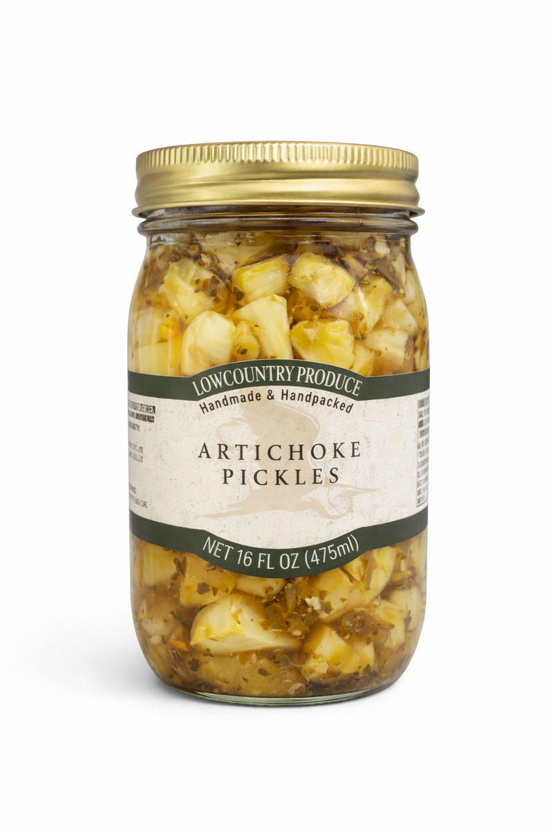 Encurtidos de alcachofa de Lowcountry, también conocidos como Sunchokes (alcachofas de Jerusalén)