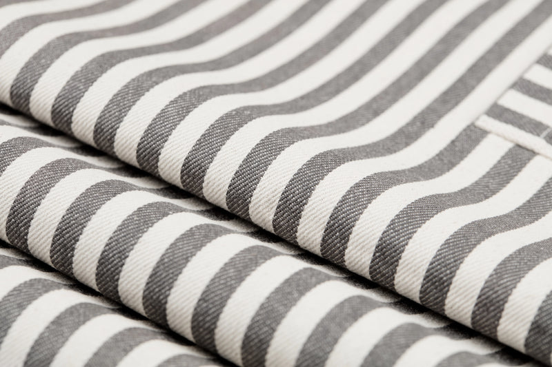 Heritage Stripe Table Runner | Charcoal