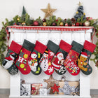Medias navideñas bordadas con toalla - Scrolls 