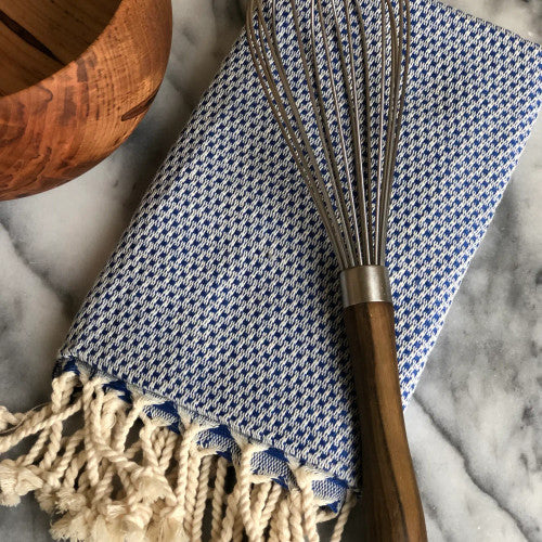 Waffle Turkish Hand Towel (Cobalt)