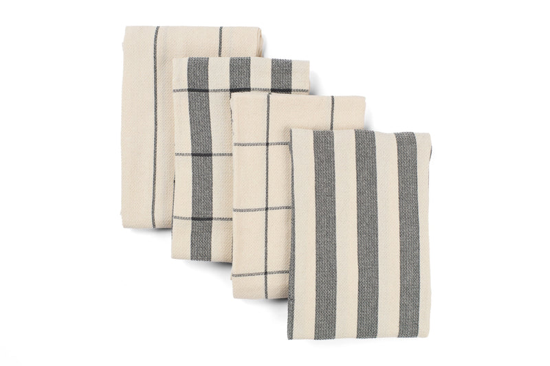 Minimalist Kitchen Towels  | Charcoal S/4