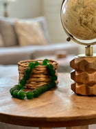 Cuentas de vidrio camerunesas: esmeralda 