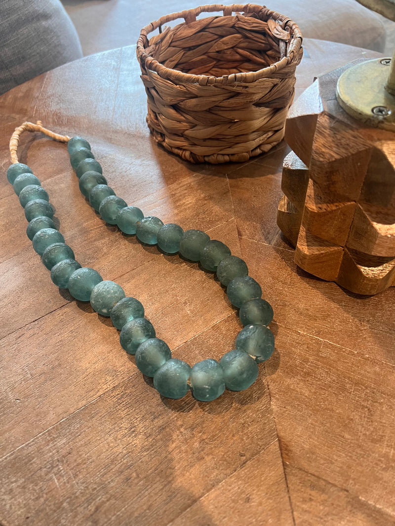Cameroonian Glass Beads: Ocean