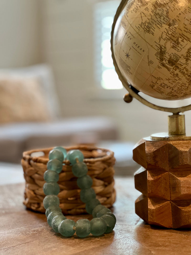 Cameroonian Glass Beads: Ocean