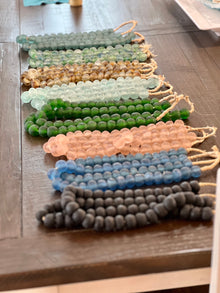 Cuentas de vidrio camerunesas: cobalto 