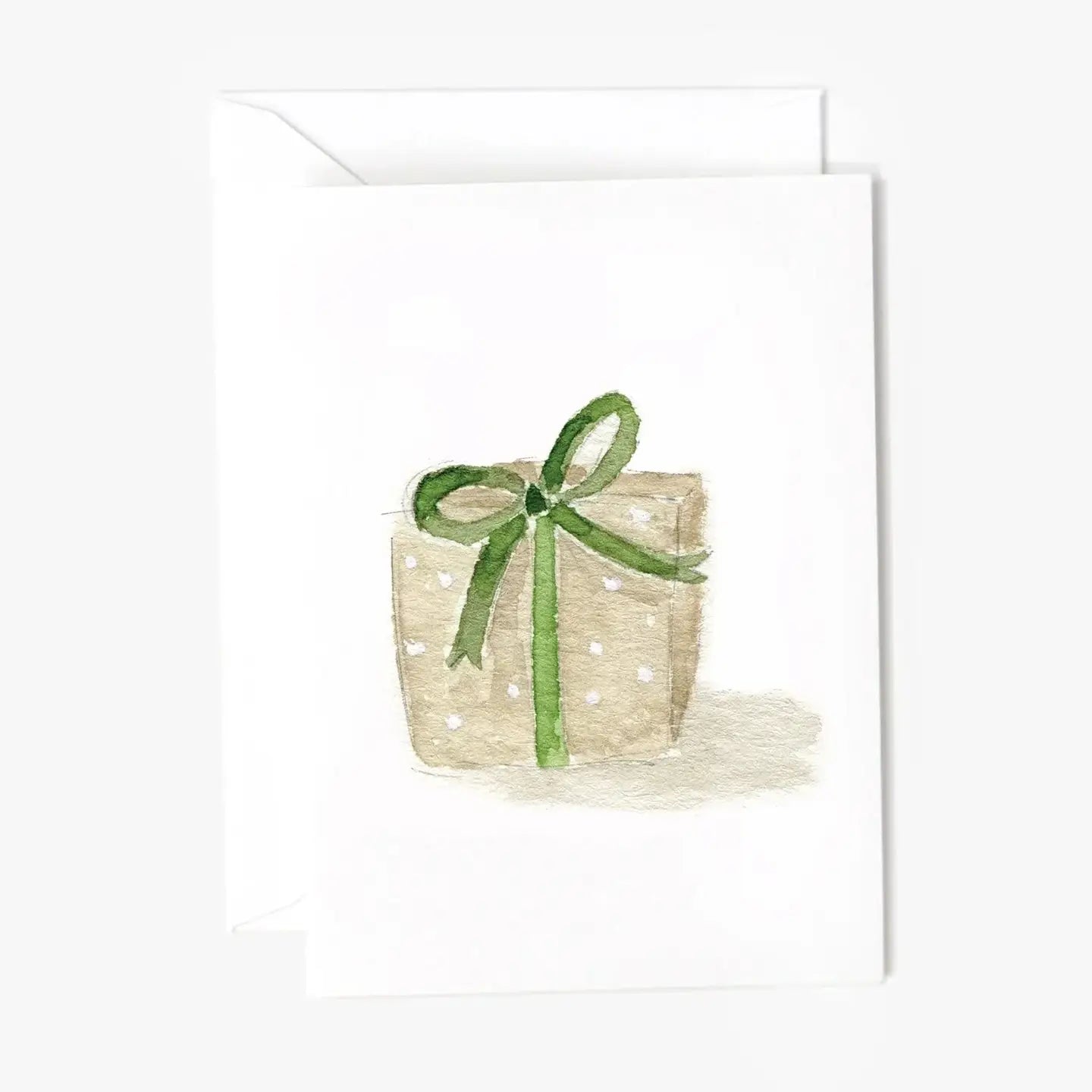 Mini tarjeta de notas con lazo verde 