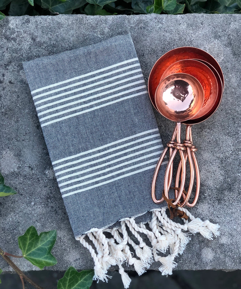 Black Stripe Turkish Hand Towel