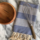 Blue Stripe Turkish Hand Towel