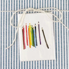 Mini tarjeta de notas con lápices de colores 