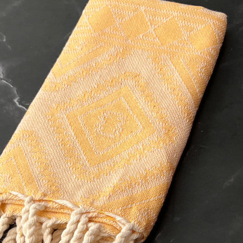 Dandelion + Daffodil Turkish Hand Towel (Damask)