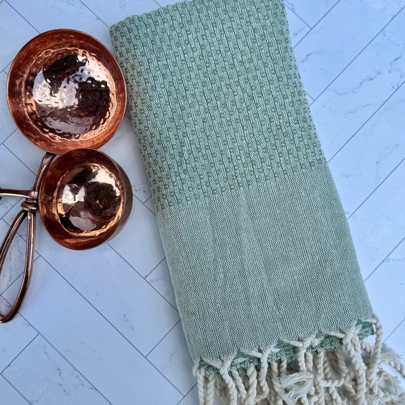 Waffle Turkish Hand Towel (Pear Green)