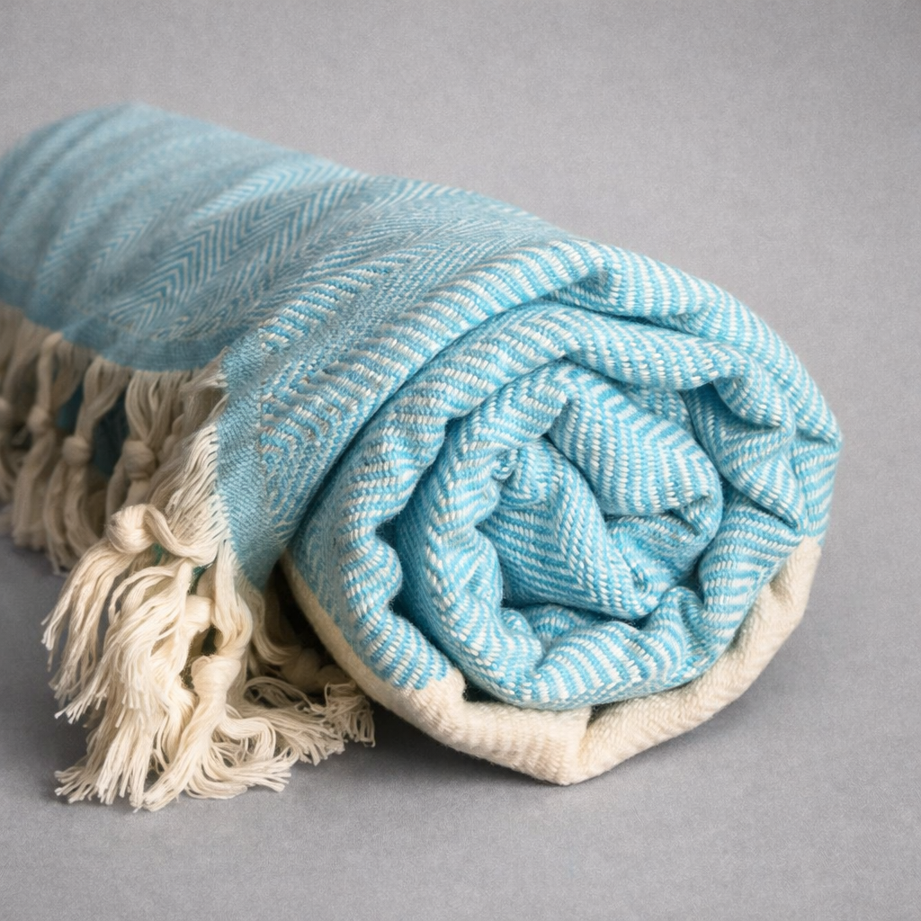 Aegean Herringbone XL Turkish Blanket