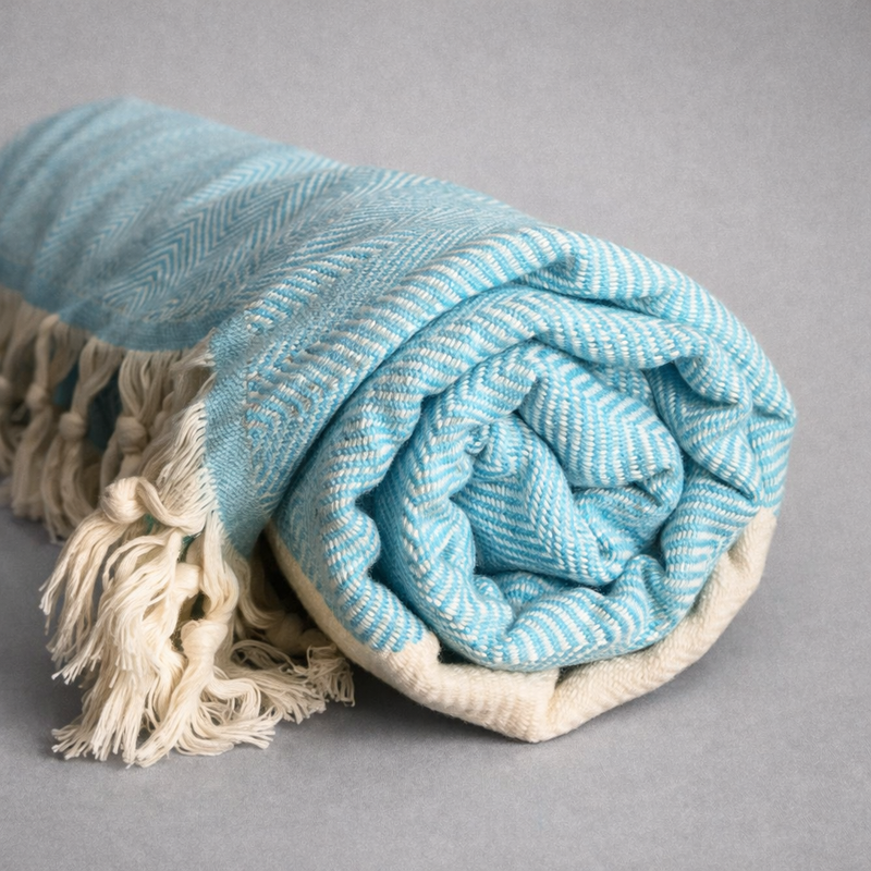 Aegean Herringbone XL Turkish Blanket