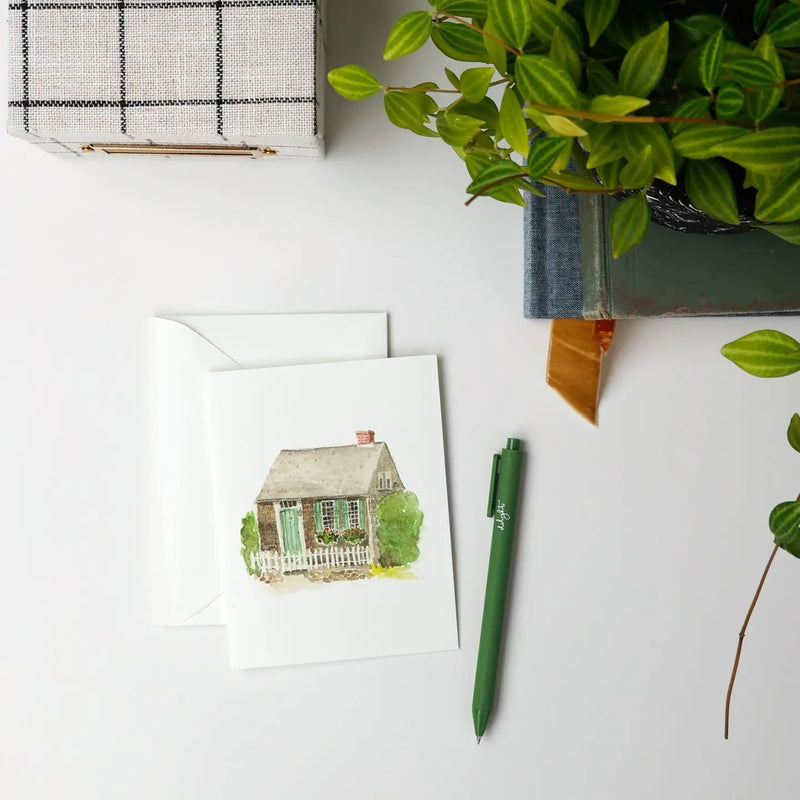 Cottage + Picket Fence Notecards S/8