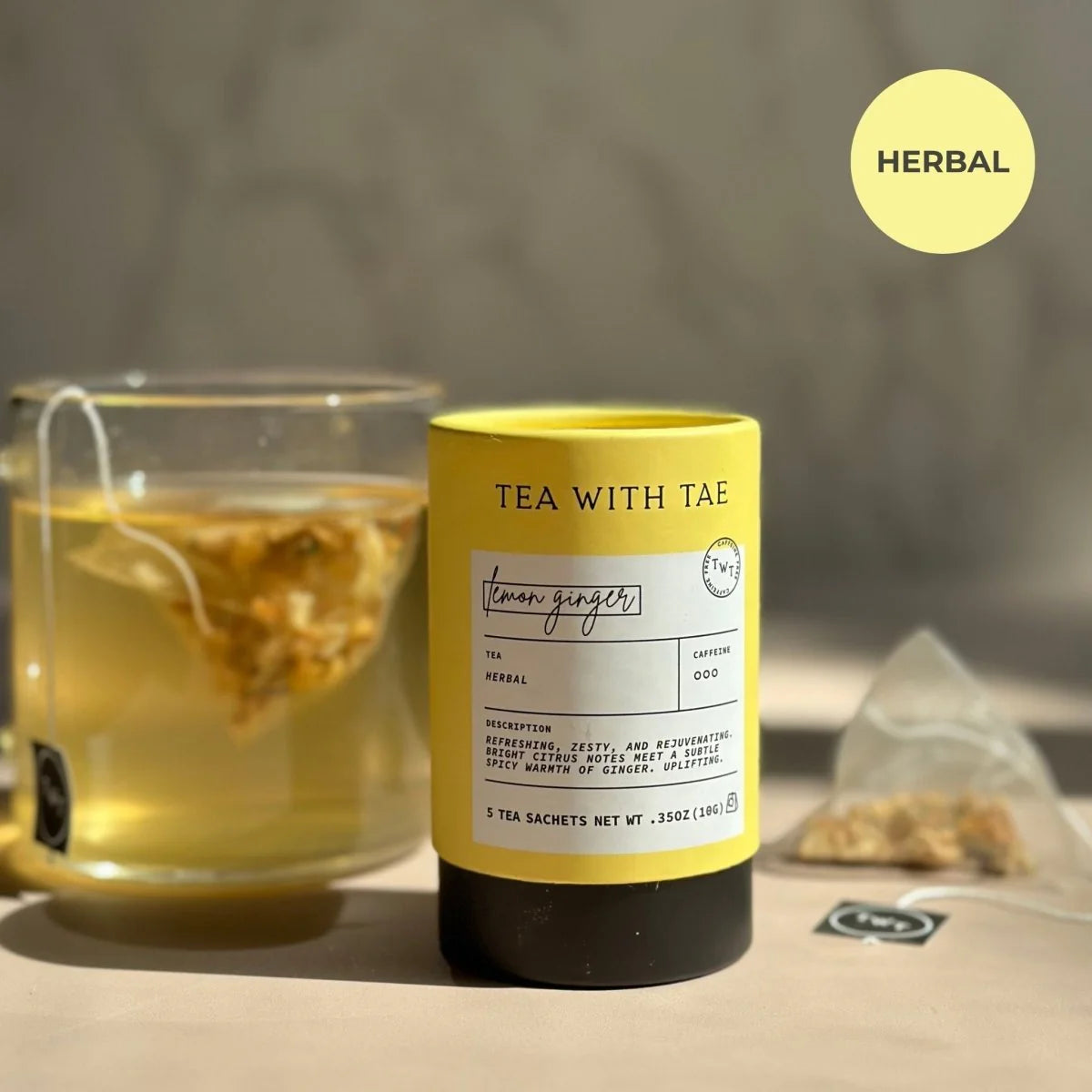 Lemon Ginger Mini Tube (5 Tea Bags)