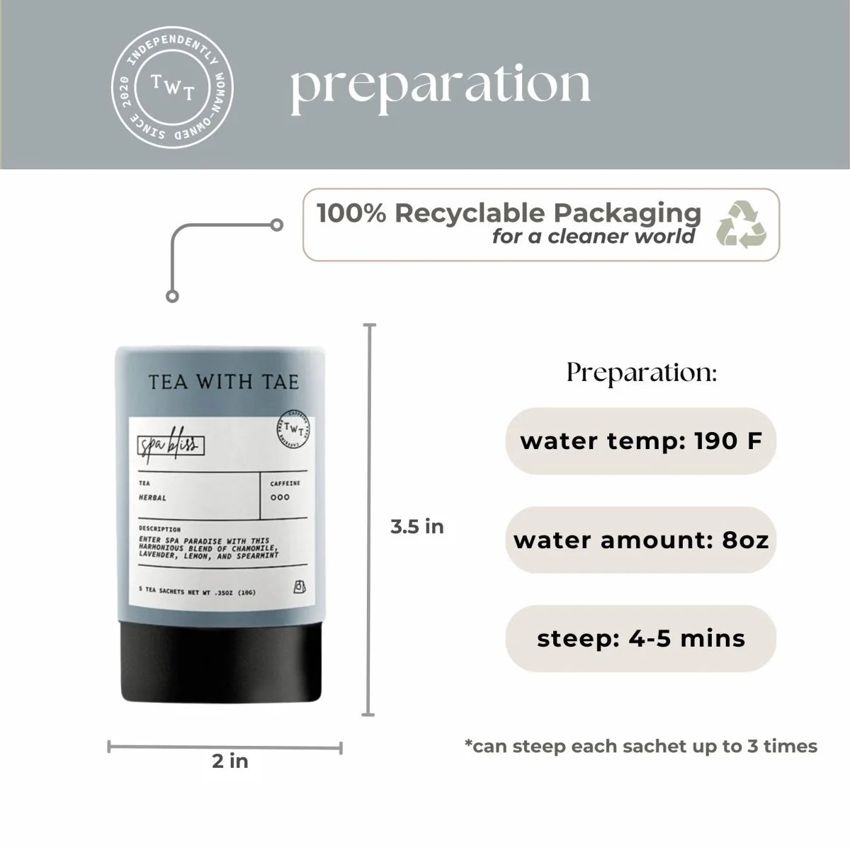 Spa Bliss Mini Tube (5 Tea Bags)